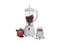 Blender 2in1, Hausberg HB-7661AB,Lame Otel Inoxidabil ,3 Viteze&Pulse,Vas 1,5 l, 300 W, Alb